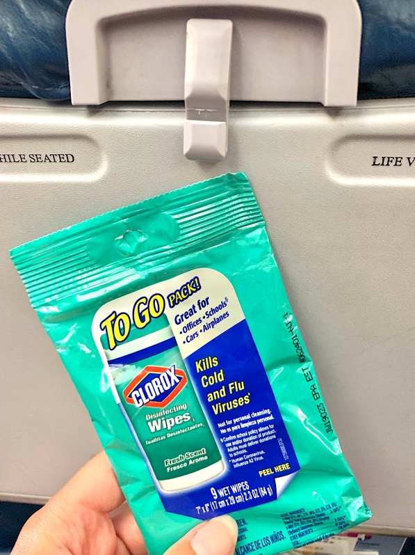 How to Disinfect Your Area on an Airplane