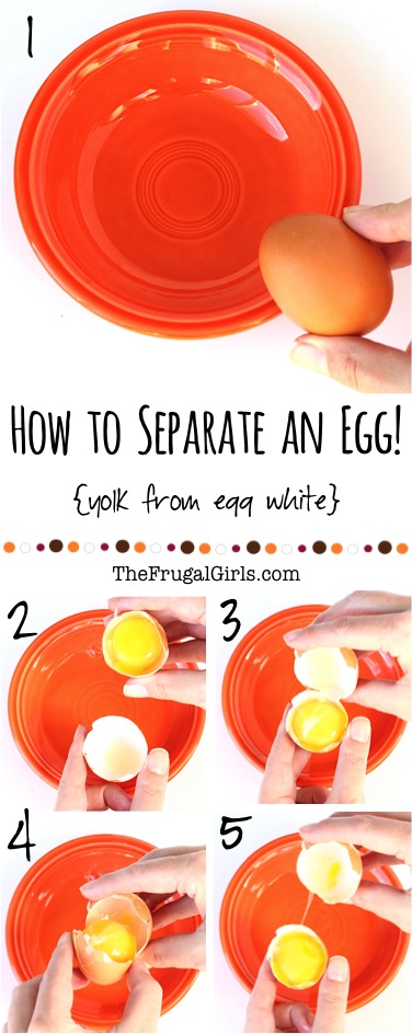 How to Separate an Egg - Tip from TheFrugalGirls.com