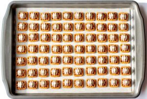 Hugs on square pretzels.