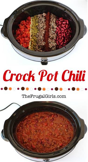 Crock Pot Chili Recipe from TheFrugalGirls.com