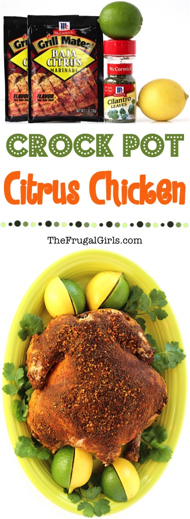 Crock Pot Citrus Chicken Recipe from TheFrugalGirls.com