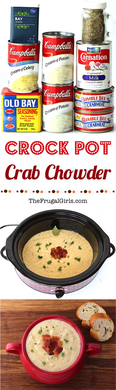 Crock Pot Crab Chowder Recipe from TheFrugalGirls.com