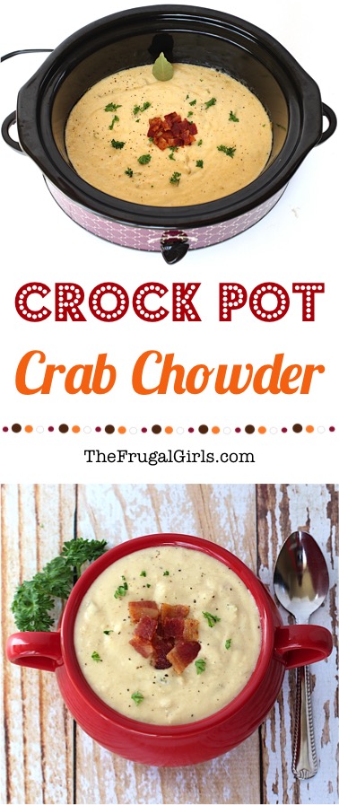 Crockpot Crab Chowder Recipe at TheFrugalGirls.com