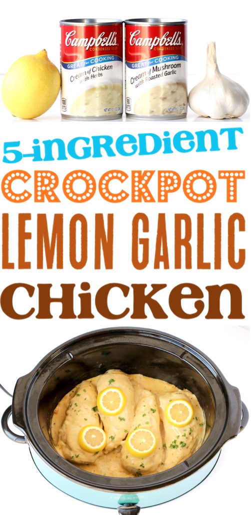 Crockpot Lemon Garlic Chicken Recipe Easy Slow Cooker Recipes