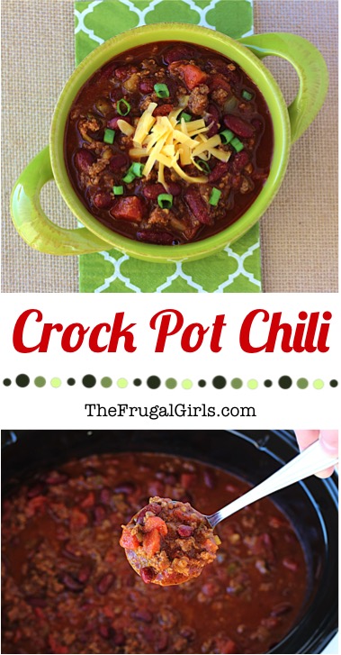 Slow Cooker Chili Recipe from TheFrugalGirls.com