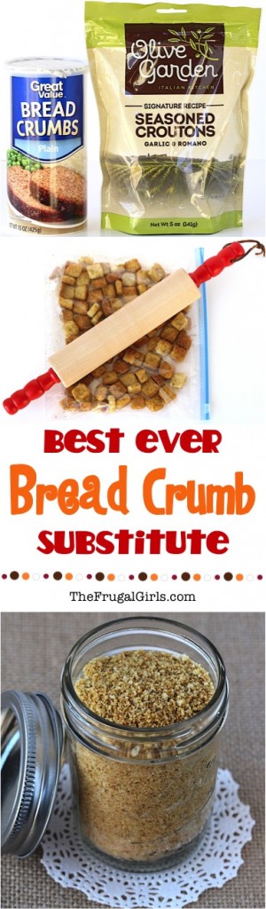Bread Crumb Substitute from TheFrugalGirls.com