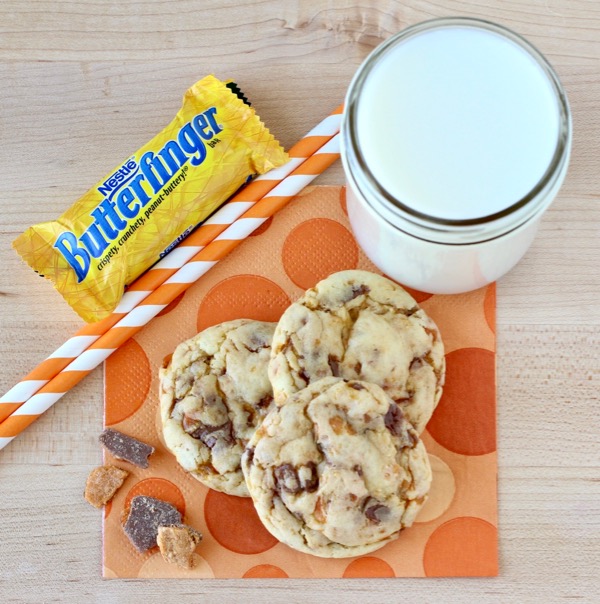 Butterfinger Cookies with Cake Mix