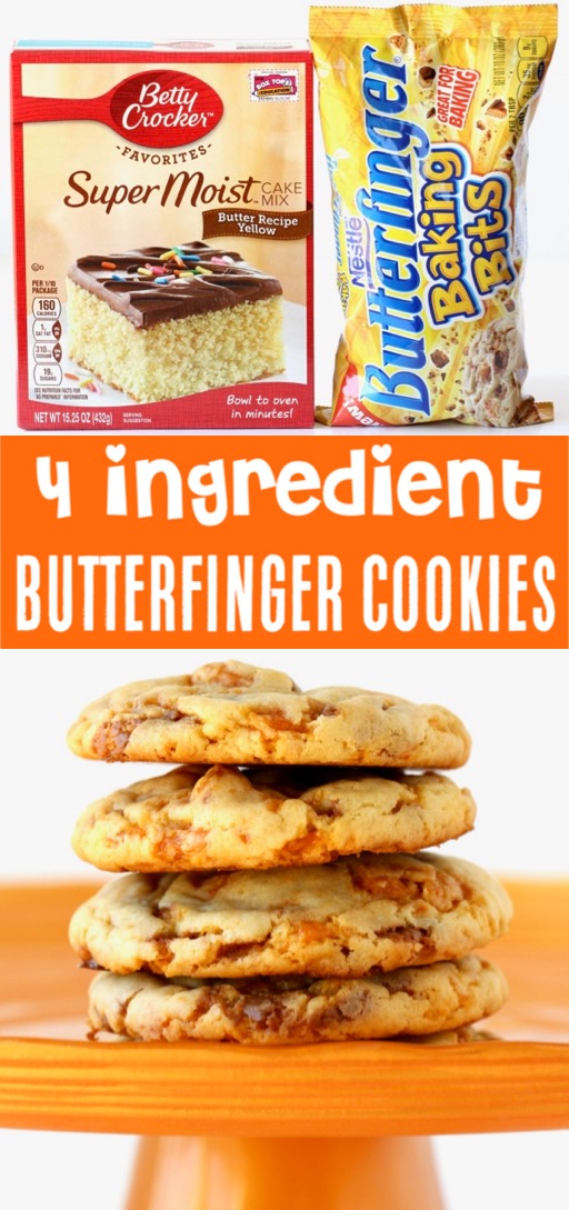 Cake Mix Cookies Recipes Easy Butterfinger Cookie Recipe