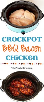 Crockpot BBQ Bacon Chicken! (Just 4 Ingredients) - The Frugal Girls