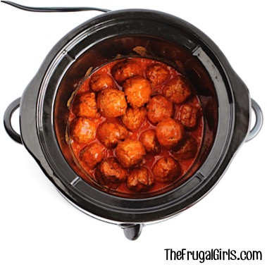 Crock Pot Buffalo Ranch Meatball Recipe from TheFrugalGirls.com