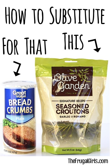 Easy Substitute for Bread Crumbs from TheFrugalGirls.com