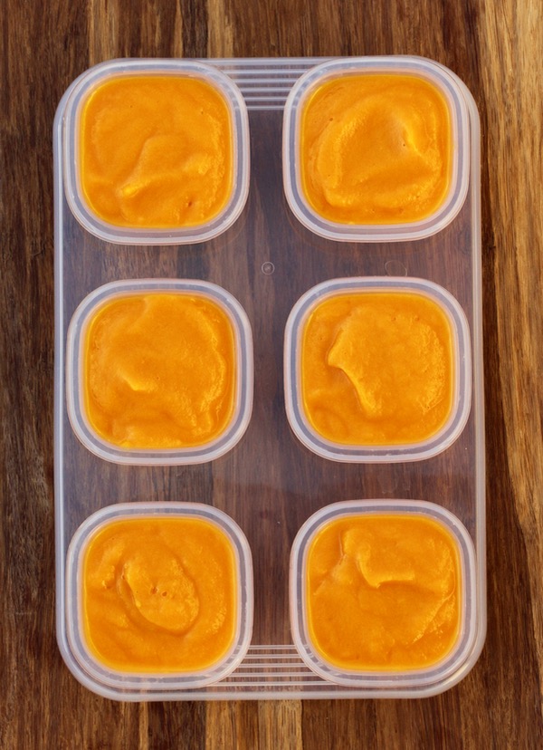 Easy Sweet Potato Baby Food Recipe at TheFrugalGirls.com