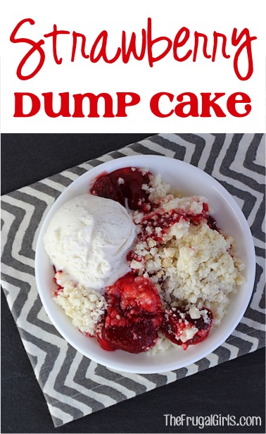 Strawberry Dump Cake Recipe - at TheFrugalGirls.com