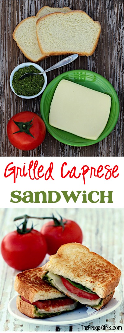 Best Grilled Caprese Sandwich Recipe at TheFrugalGirls.com