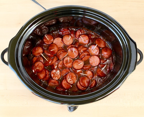 Crockpot Kielbasa and Green Beans - Brooklyn Farm Girl