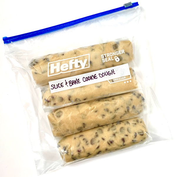 Freeze Slice and Bake Cookie Dough