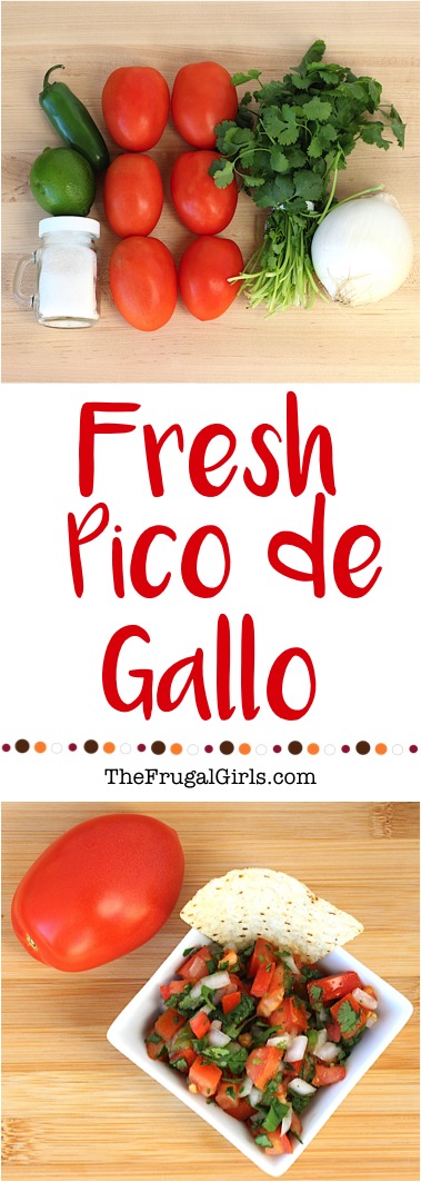 Easy Pico de Gallo Recipe {Fresh & Delicious} from TheFrugalGirls.com