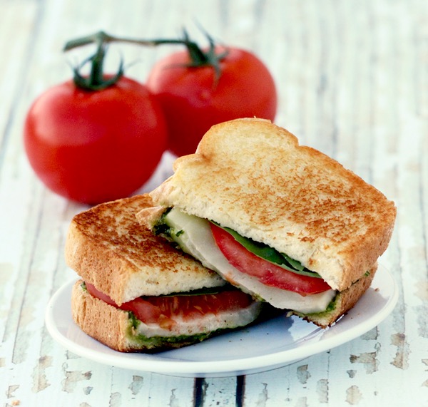 Grilled Caprese Sandwich Recipe from TheFrugalGirls.com