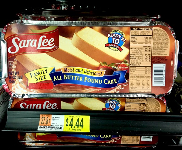 Sara Lee All Butter Pound Cake