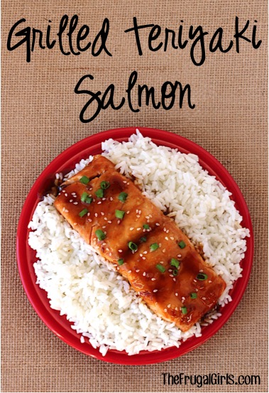 Grilled Teriyaki Salmon Recipe at TheFrugalGirls.com