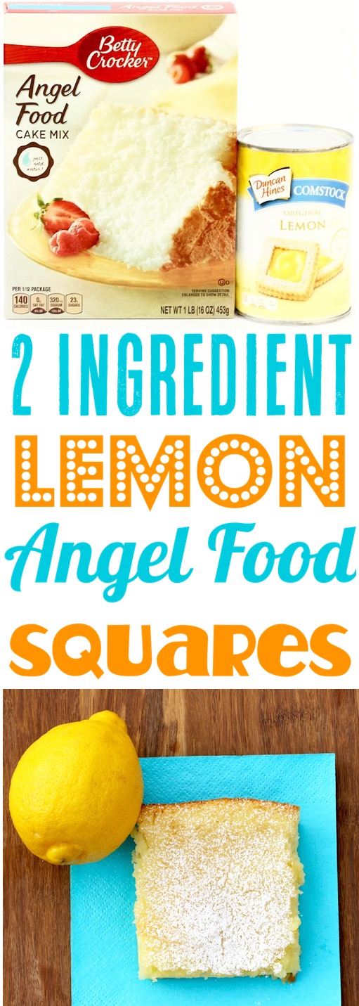 Lemon Angel Food Cake Squares Recipe Easy Desserts