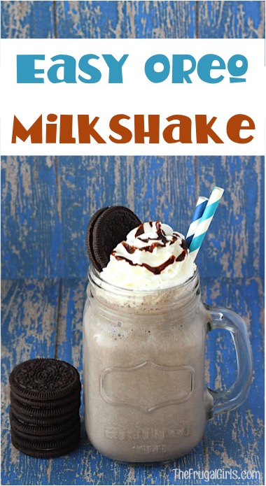 Oreo Milk Shake Recipe at TheFrugalGirls.com
