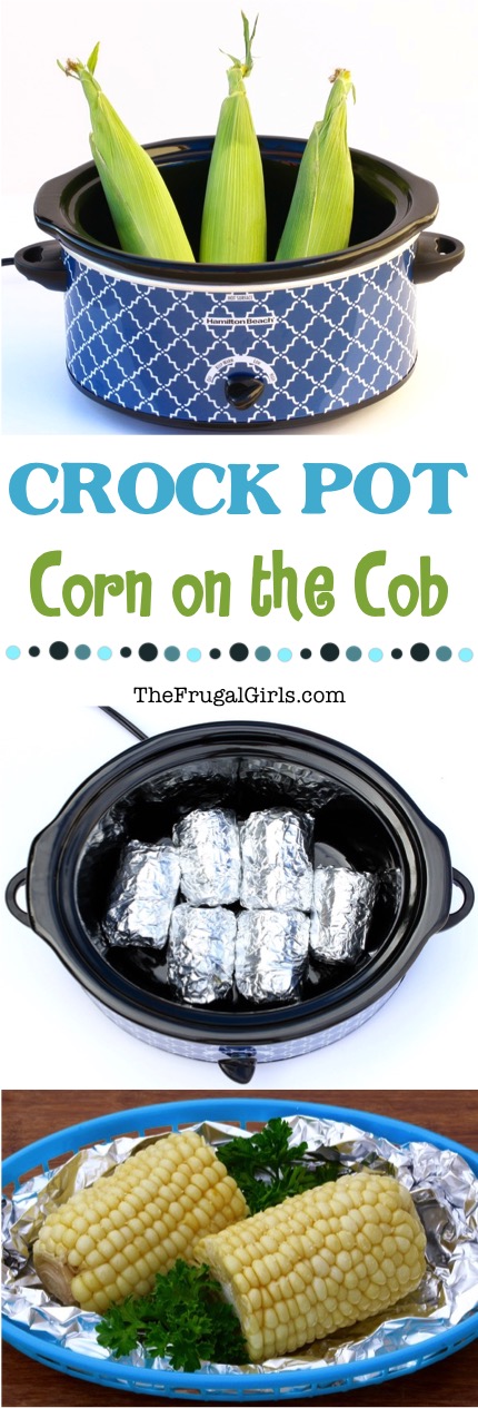 Slow Cooker Corn on the Cob Recipe - at TheFrugalGirls.com