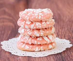 Strawberry Cake Mix Cookie Recipe - from TheFrugalGirls.com