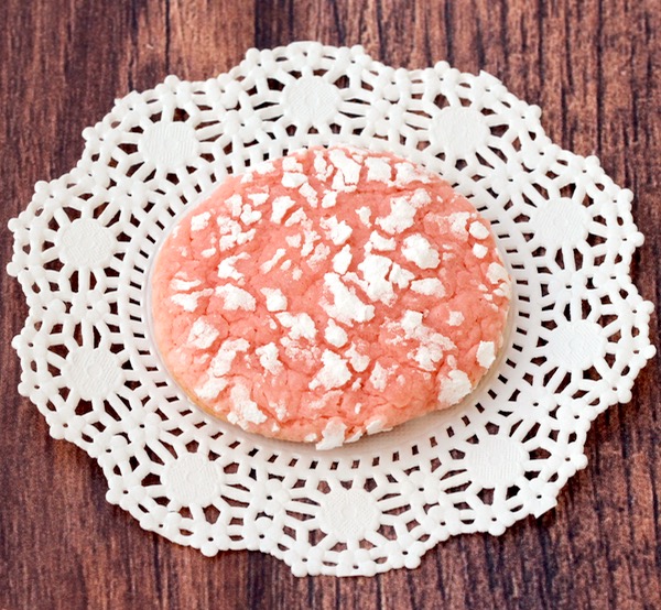 Strawberry Cake Mix Cookies Recipe from TheFrugalGirls.com