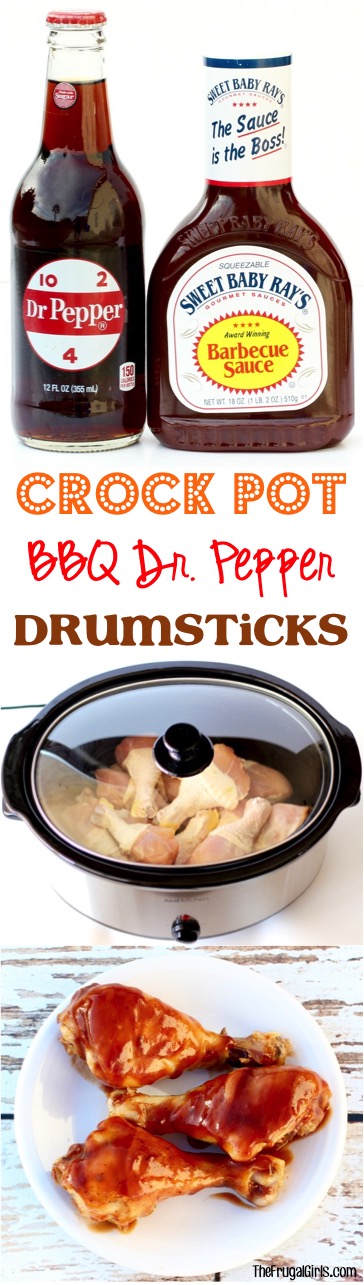 Crock Pot BBQ Dr. Pepper Drumsticks Recipe from TheFrugalGirls.com