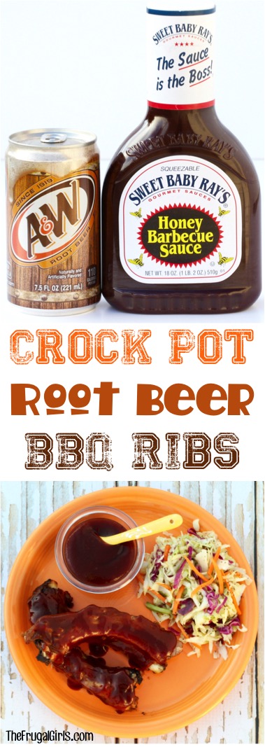 Crock Pot Root Beer Barbecue Ribs Recipe from TheFrugalGirls.com