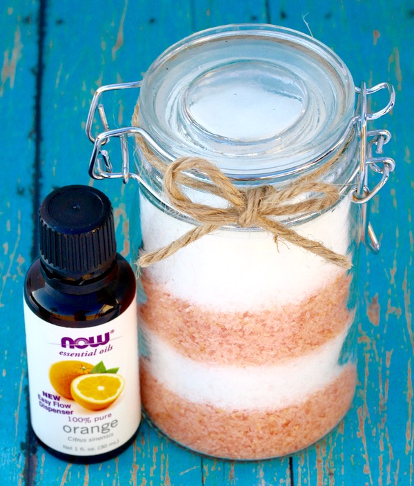 Orange Vanilla Bath Salts Recipe DIY - Creamsicle Swirl - from TheFrugalGirls.com