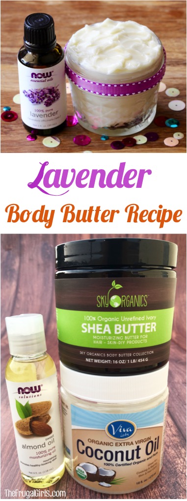DIY Lavender Body Butter Recipe Tutorial at TheFrugalGirls.com