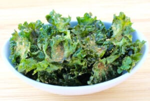 Kale Chips in a bowl.