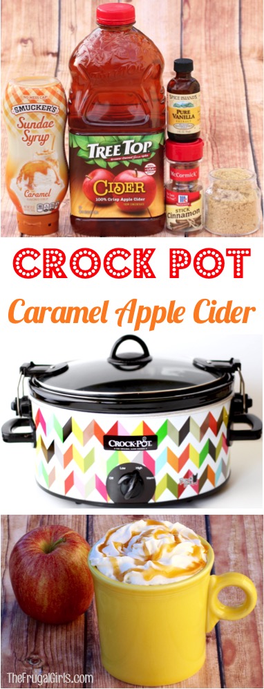 Caramel Apple Cider Crockpot Recipe from TheFrugalGirls.com
