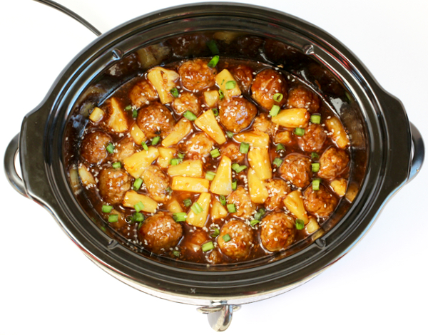 Crock Pot Teriyaki Meatballs Recipe from TheFrugalGirls.com