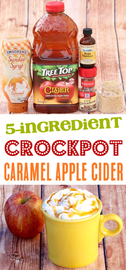 Crockpot Apple Cider Easy Recipe with Caramel