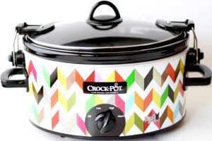 Colorful, chevron Crockpot.