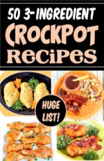 Easy dinners cooked in Crockpot.