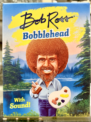 A Bob Ross Bobblehead With Sound
