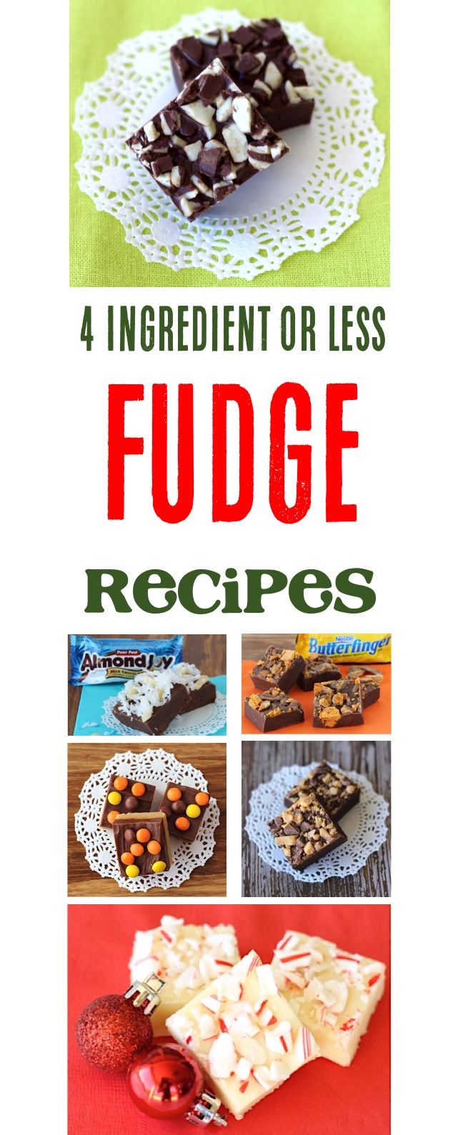 4 Ingredient Fudge Recipes at TheFrugalGirls.com