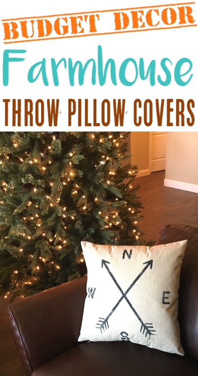 Farmhouse Throw Pillow Covers Zipper Cover