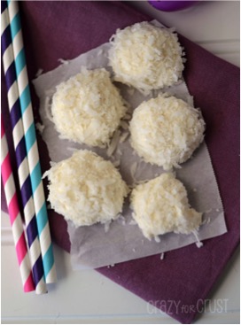 Coconut Snowballs Marshmallow Coconut Bunny Tails at TheFrugalGirls.com