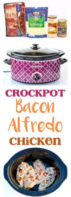 Slow Cooker Alfredo Chicken with Bacon! {5 Ingredients} - The Frugal Girls