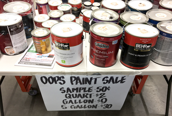 Home Depot Oops Paint