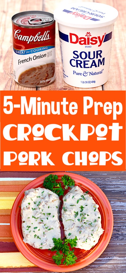 Crockpot Pork Chops Easy 4 Ingredients Recipe