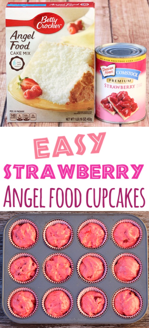 Angel Food Cake Recipes - Easy Desserts with Strawberries Cupcake Recipe