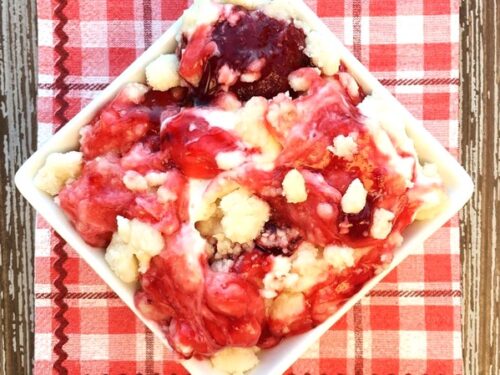 Strawberry Dump Cake in the Instant Pot - Mess for Less