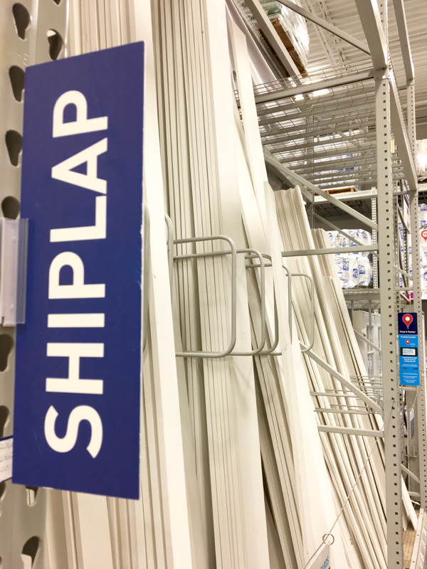 Shiplap at Lowes