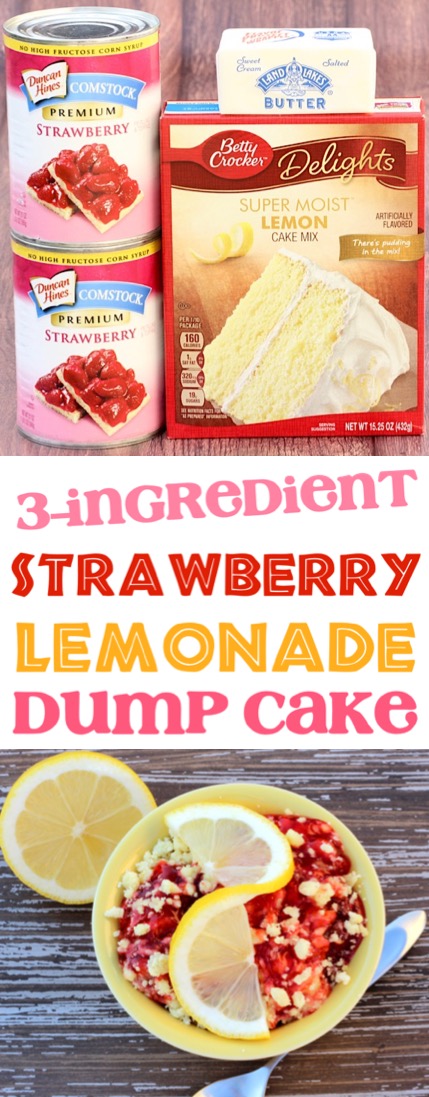 Strawberry Lemonade Cake Easy Recipe Simple 3 Ingredients